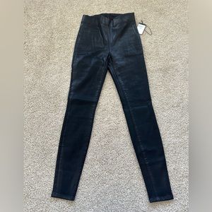 SAMPLE Skinny Faux Leather Leggings - Small, Black